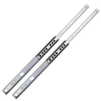 Lot de 2 (1 paire) glissières de tiroirs 17mm de rainure, glissières de tiroirs. Tiroirs Coulisses partielles, Glissières de haute qualité pour tiroirs, Système de glissières pour tiroirs de UMAXO