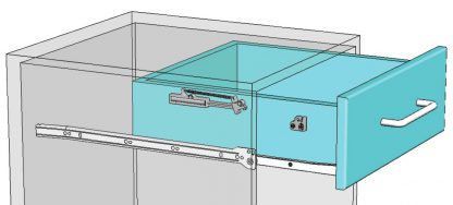UMAXO® Amortisseur de tiroir Soft-Close pour tiroirs, système de fermeture automatique | Amortisseurs de guidage | Amortisseurs | Fermeture en douceur | Système de fermeture automatique pour tiroirs et portes coulissantes | Tiroirs à fermeture automatique – Image 2