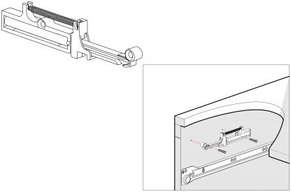 UMAXO® Amortisseur de tiroir Soft-Close pour tiroirs, système de fermeture automatique | Amortisseurs de guidage | Amortisseurs | Fermeture en douceur | Système de fermeture automatique pour tiroirs et portes coulissantes | Tiroirs à fermeture automatique – Image 5