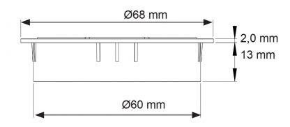 Passe-câbles de haute qualité en zamak, Ø 60 mm pour bureau avec joint-brosse, surface : chromée. Guide-câbles de table Passage de câbles de SISO / Danemark – Image 5