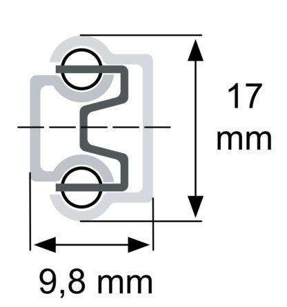 Lot de 2 (1 paire) glissières de tiroirs 17mm de rainure, glissières de tiroirs. Tiroirs Coulisses partielles, Glissières de haute qualité pour tiroirs, Système de glissières pour tiroirs de UMAXO – Image 3