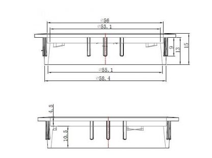 Passe-câbles de haute qualité en zamak, Ø 60 mm pour bureau avec joint-brosse, surface : chromée. Guide-câbles de table Passage de câbles de SISO / Danemark – Image 6