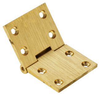 Charnière Butler's Tray, laiton sablé, 38 x 63,5 x 3 mm, forme rectangulaire Bande pour tables pliantes. Charnière de meuble, charnière de table. Sangle à ressort 15.11.160 de SISO