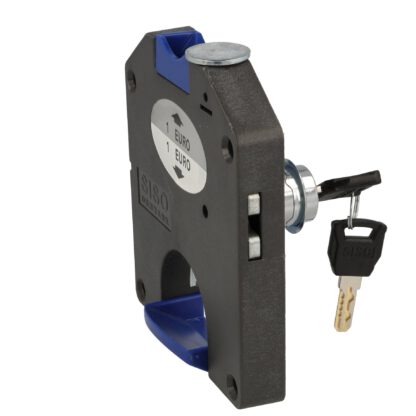 Serrure de consigne pour pièces de 1 euro, serrure de casier fermant à gauche. Serrure à monnaie pour casiers, vestiaires, casiers scolaires, armoires, etc. de SISO / UMAXO®. – Image 3