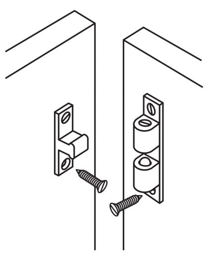 2 pièces umaxo® double ball gate loquet de porte loquet de meuble pour portes d’armoires de cuisine armoires fermoir de porte de meubles. Serrure de retenue 22.01.004 de SISO – Image 2