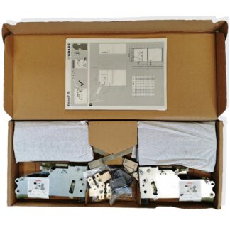 GRASS Hetal Kinvaro F-20 Ferrure pour volets pliants avec assistance à l'ouverture et amortissement à la fermeture. Ferrure d'abattant avec caches gris