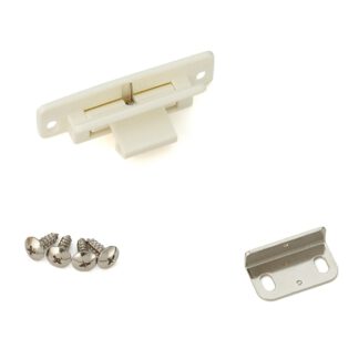 Fermeture à levier, loqueteau à doigt en polyamide avec une contre-plaque en acier, LL-66 de SUGATSUNE / Lamp (Japon) - Blanc