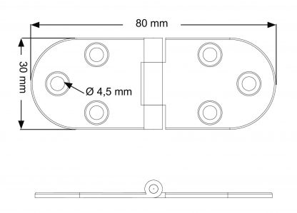 Charnière de table pliante Dessin