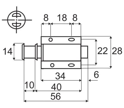 UMAXO® loqueteau à ressort pour ouverture de porte Push-to-Open, loqueteau à pression magnétique automatique Touch-Latch pour meubles à visser avec contrepartie autocollante (forme ronde) – Image 2
