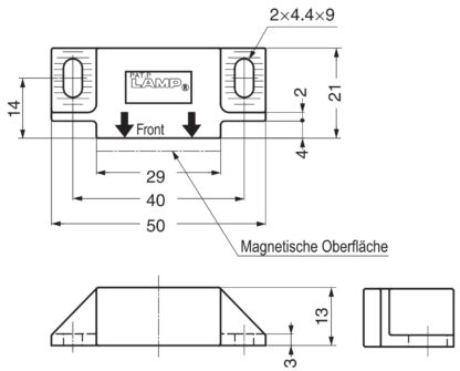 Loqueteau magnétique scellé pour salle blanche avec contre-plaque en acier inoxydable de SUGATSUNE / Lamp (Japon) – Image 2