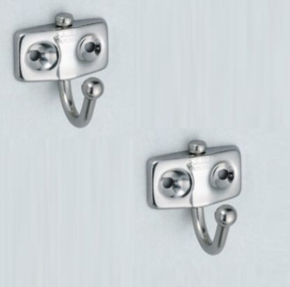 2 crochets pivotants de haute qualité en acier inoxydable pour montage mural, grand. Convient également pour les camping-cars et les bateaux. Crochet en acier inoxydable TK-45 de Sugatsune / Lamp (Japon) – Image 4