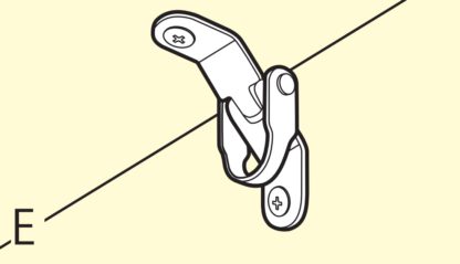 Crochet flexible et pivotant en acier inoxydable pour surface plane, coin ou bord. DZ-270 de Sugatsune LAMP® / Japon – Image 6