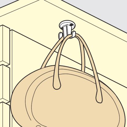 Crochet tournant de haute qualité en acier inoxydable V2A pour montage au plafond. Crochet en acier inoxydable RF-50S de Sugatsune / LAMP® (Japon) – Image 2