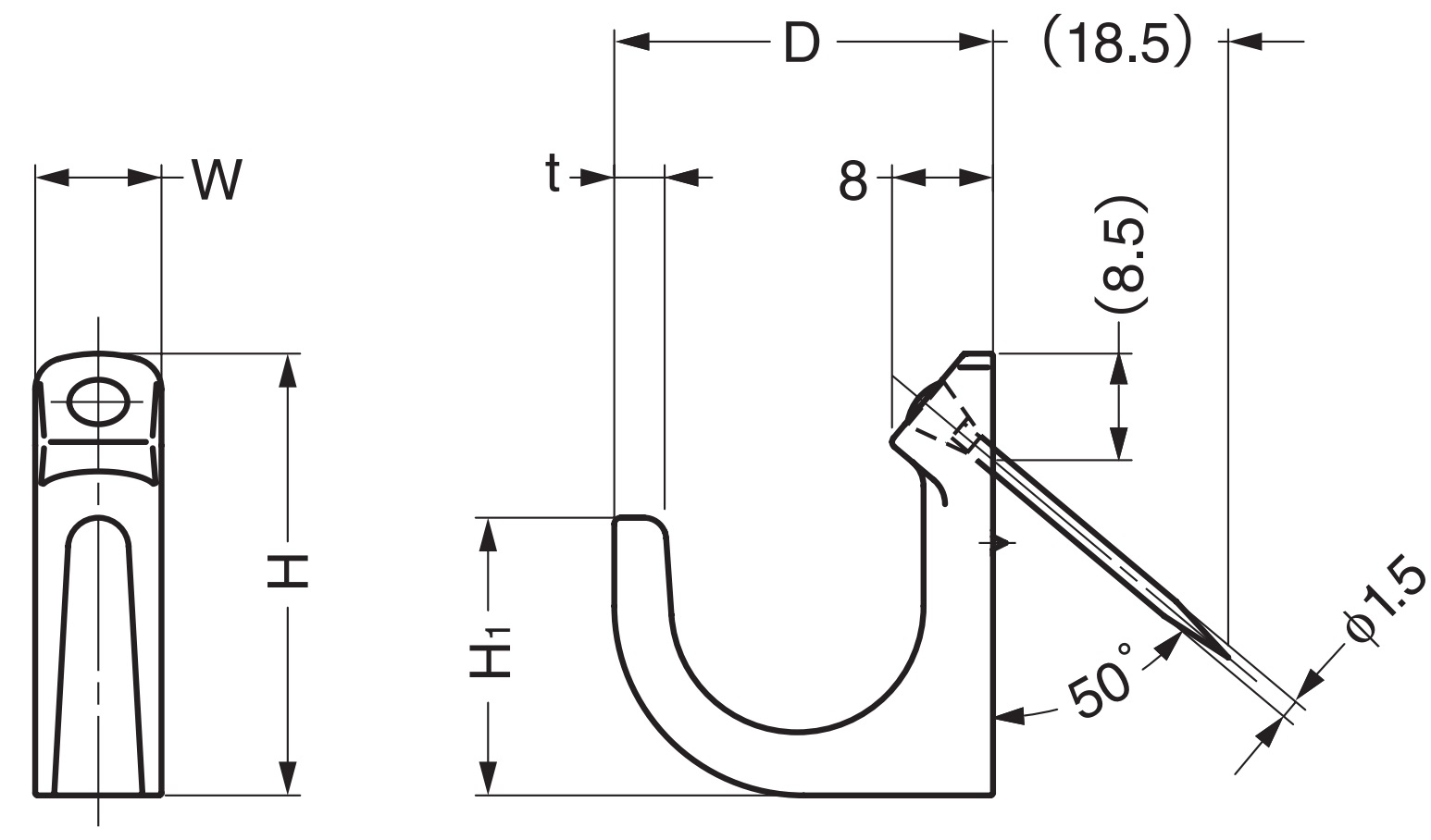 Crochet de haute qualité en acier inoxydable pour un montage rapide et sans outil sur un mur en placoplâtre ou une paroi en plaque de plâtre. Crochets en acier inoxydable PF-22 et PF-30 de Sugatsune / LAMP® (Japon) – Image 4