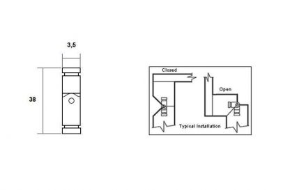 2 pièces UMAXO® charnières à encastrer en laiton pour boîtes à bijoux, petites caisses ou abattants. Bandes de perçage 30.00.026, 30.00.027 et 30.00.025 de SISO – Image 3