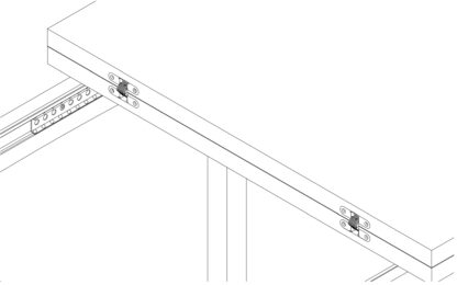 2 charnières croisées invisibles de haute qualité 45 x 13mm en zamak, look inox, incl. vis. Bande de meuble invisible de UMAXO®, pliable à 180°. Charnière de meuble cachée (vici hinge) à encastrer – Image 7