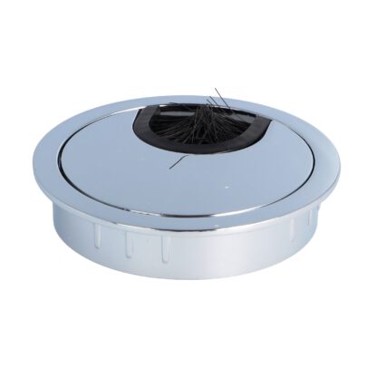 Passe-câbles de haute qualité en zamak, Ø 60 mm pour bureau avec joint-brosse, surface : chromée. Guide-câbles de table Passage de câbles de SISO / Danemark – Image 4