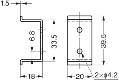 Support vissé en SUS430, surface : poli brillant, 39,5 mm (1,6 ») XLA-HHA40B. Support XLA-HHA40B pour ventouses d’entrée Sugatsune XLA-HHA300 et XLA-HHA600, par Sugatsune / LAMP® (Japon) – Image 2