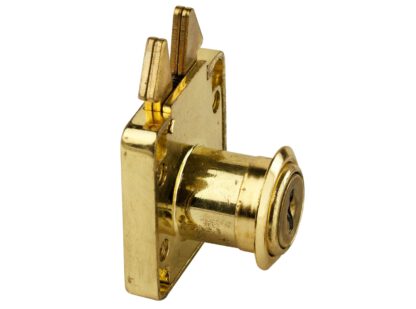 Serrure de volet roulant à visser de haute qualité avec rosace cylindrique et deux clés, surface : laiton, 14.01.452-0. Serrure de porte coulissante robuste pour volet roulant, porte coulissante de meuble et bien plus encore, de SISO Denmark – Image 5
