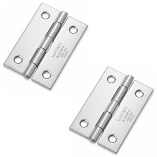 2 pièces de charnière vissée de haute qualité, en acier inoxydable SUS304, capacité de charge : 4,5 kg (10 lbs), 38 mm (1-1/2"), B-1059-5. Charnière plate robuste pour portes de machines, trappes de maintenance et bien plus encore, par TAKIGEN (Japon)