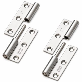 2 pièces de charnière à affiche de haute qualité, B-1004-3-L, hauteur : 50 mm, de TAKIGEN, capacité de charge : 7 kg (16 lbs), version : gauche. Image du produit