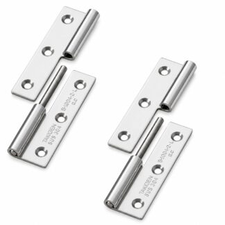 2 pièces de charnière à panneau de haute qualité, en acier inoxydable SUS304, capacité de charge : 10 kg (23 lbs), 64 mm (2-33/64"), version : gauche, B-1004-2-L. Charnière robuste à relevage pour portes, trappes de maintenance et bien plus encore, par TAKIGEN (Japon)