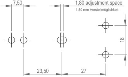 4 pièces de fermeture de pince de table coulissante en acier, galvanisée, réglable, avec deux verrous de position, 70 mm (2.8 ») 24.03.003-6. Fermeture de tension Catch #22 en acier, galvanisé, pour table extensible, boîte, boîtier d’instrument, plan – Image 4
