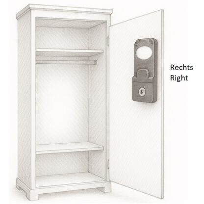Serrure de paiement avec conteneur pour pièces de 1 euro, design : fermeture à droite, 14.60.249-1. – Image 5