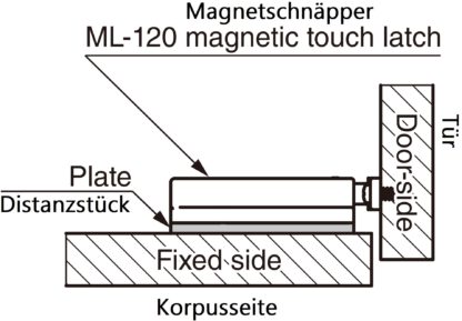 Plaque d’espacement 4 pièces, en polyacétal, surface : marron, 70 mm (2-3/4"), ML-120-DP4-BR. Plaque de compensation pour loquets magnétiques ML-120BR, ML-120W et ML-120BL de Sugatsune, par Sugatsune / LAMP® (Japon) – Image 3