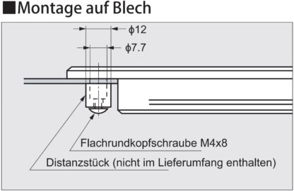 Entretoise en acier 2 pièces, surface : galvanisée, 10,5 mm (0,5 ») BSP-8. Fixation en tôle BSP-8 pour coque de poignée Sugatsune SD-160WB, coque de poignée Sugatsune SD-160CR , par Sugatsune / LAMP® (Japon) – Image 3
