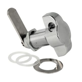 Serrure à pêne tournant pour cadenas avec fonction poignée, 32 mm (1,3"), version : droite, 14.04.589-0. Serrure à pêne tournant pour cadenas avec fonction poignée pour casiers, armoire en tôle, armoire de casier, armoire de casier et bien plus encore, de SISO France