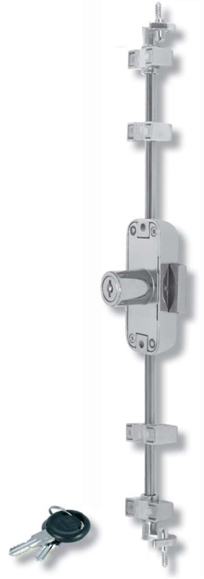 Verrouillage de tige rotative au repos, égal, fermeture à droite, 16,5 mm (0,7 »). Serrure à barre tournante Zamazak, nickelée, pour meubles, armoire, armoire, armoire de bureau, ensemble pour porte d’armoire, par SISO Danemark – Image 4
