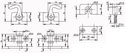 Verrouillage de tige rotative au repos, égal, fermeture à droite, 16,5 mm (0,7 »). Serrure à barre tournante Zamazak, nickelée, pour meubles, armoire, armoire, armoire de bureau, ensemble pour porte d’armoire, par SISO Danemark – Image 2