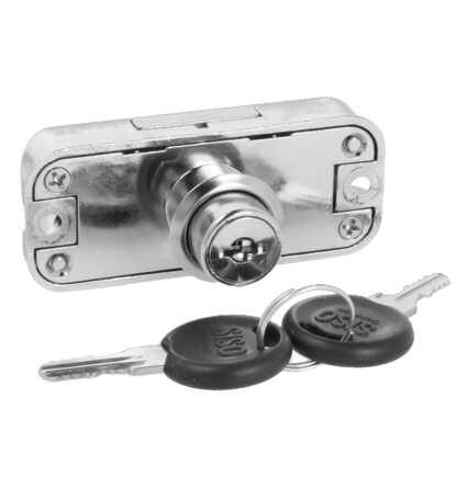 Verrouillage de tige rotative au repos, égal, fermeture à droite, 16,5 mm (0,7 »). Serrure à barre tournante Zamazak, nickelée, pour meubles, armoire, armoire, armoire de bureau, ensemble pour porte d’armoire, par SISO Danemark – Image 5