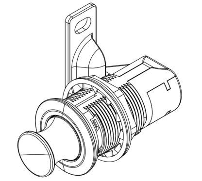 Bouton-pression de haute qualité avec fonction poignée et fonction de verrouillage du pêne, en Zamak, surface : chromée, version : ronde, 14.03.060-0. Bouton-poussoir solide pour caravanes, yachts, caravanes et bien plus encore, par SISO Denmark – Image 8