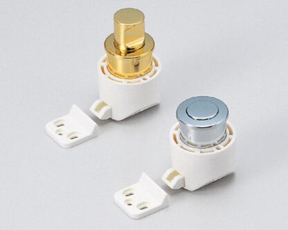 Fermeture à bouton-poussoir de haute qualité avec fonction poignée, en alliage de zinc (ZDC), surface : dorée, polie brillante, version : gauche, PKL05LGA et PKLW. Bouton-pression solide pour yacht et bien plus encore, par Sugatsune / LAMP® (Japon) – Image 4
