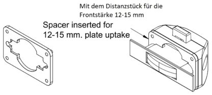 Bouton-pression de haute qualité avec fermeture en douceur et fonction de poignée, en zamak, surface : aspect acier inoxydable, finition : rectangulaire, 14.03.044-0. – Image 9