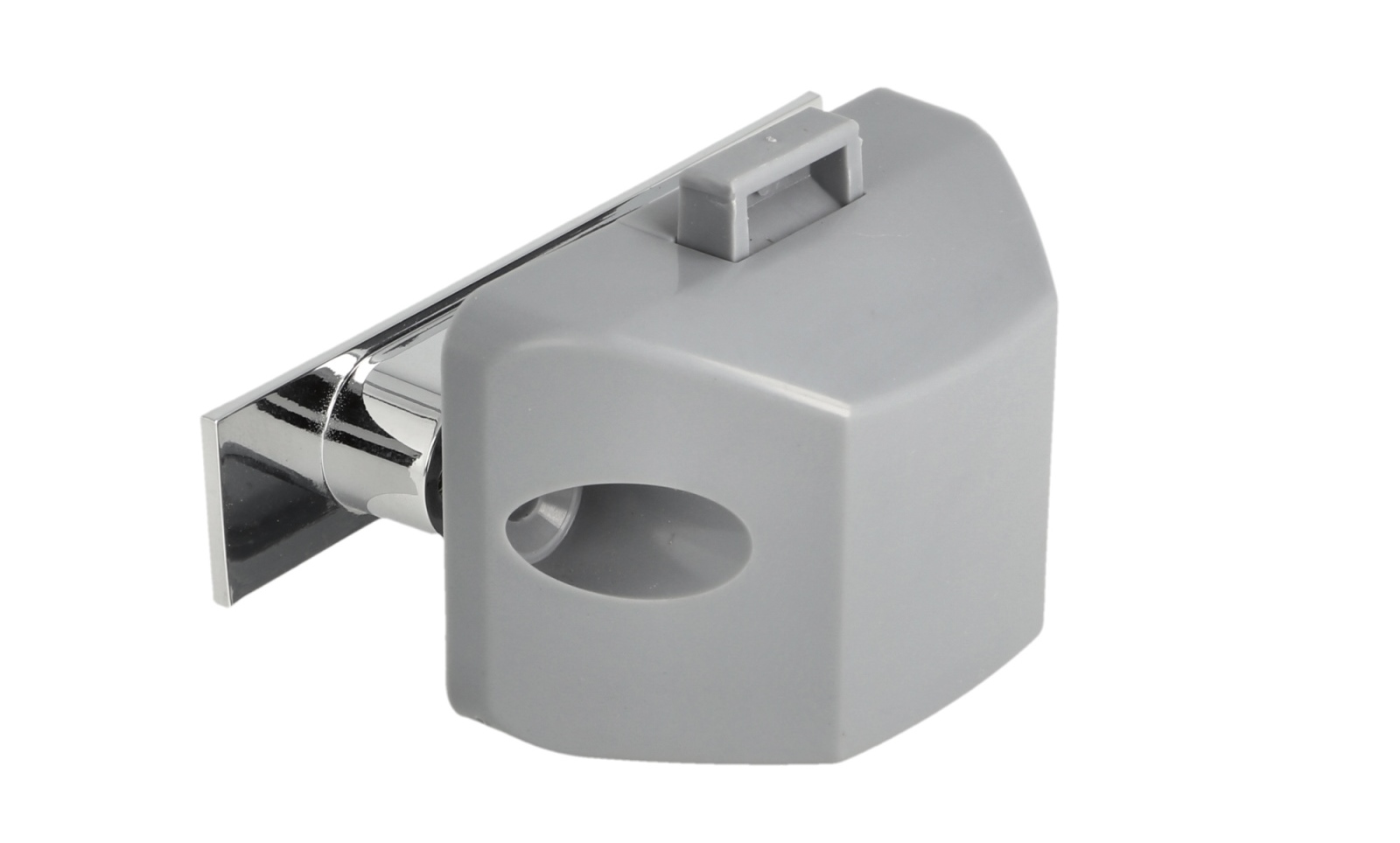 Bouton-pression de haute qualité avec fermeture en douceur et fonction de poignée, en zamak, surface : chromée, design : rectangulaire, 14.03.042-0. – Image 3