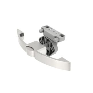 Poignée à bouton-poussoir de haute qualité, en zamak, surface : aspect acier inoxydable, 14.03.072-0. Fermeture à poignée solide avec serrure autobloquante et fermeture amortie pour yacht, caravane, jet privé et bien plus encore, par SISO Denmark