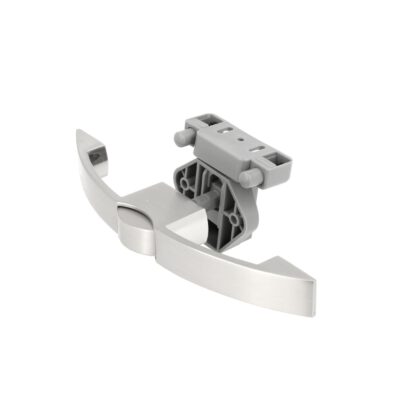 Poignée à bouton-poussoir de haute qualité, en zamak, surface : aspect acier inoxydable, 14.03.072-0. Fermeture à poignée solide avec serrure autobloquante et fermeture amortie pour yacht, caravane, jet privé et bien plus encore, par SISO Denmark