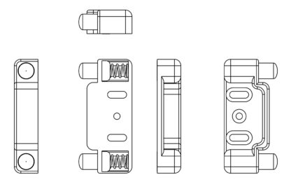 Poignée à bouton-poussoir de haute qualité, en zamak, surface : aspect acier inoxydable, 14.03.072-0. Fermeture à poignée solide avec serrure autobloquante et fermeture amortie pour yacht, caravane, jet privé et bien plus encore, par SISO Denmark – Image 7