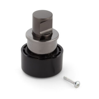 Poignée à bouton-poussoir en alliage de zinc de haute qualité, surface: nickel noir, PK04BN. Serrette solide et élégante de haute qualité en ZDC pour tiroir, meubles de camping-car, bateaux, avions privés et bien plus encore, par Sugatsune / LAMP® (Japon)
