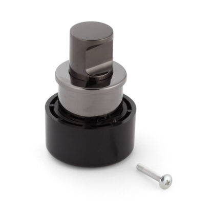 Poignée à bouton-poussoir en alliage de zinc de haute qualité, surface: nickel noir, PK04BN. Serrette solide et élégante de haute qualité en ZDC pour tiroir, meubles de camping-car, bateaux, avions privés et bien plus encore, par Sugatsune / LAMP® (Japon)