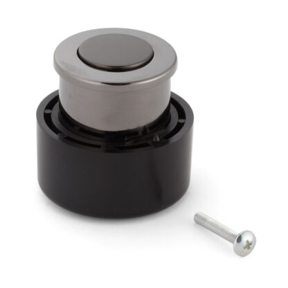 Poignée à bouton-poussoir en alliage de zinc de haute qualité, surface: nickel noir, PK04BN. Serrette solide et élégante de haute qualité en ZDC pour tiroir, meubles de camping-car, bateaux, avions privés et bien plus encore, par Sugatsune / LAMP® (Japon) – Image 2
