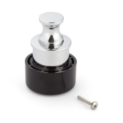 Poignée à bouton-poussoir de haute qualité en alliage de zinc, surface: chromée, 18,8 mm (0,8 ») PK03CR. Serrette solide et élégante de haute qualité en ZDC pour tiroir, meubles de camping-car, bateaux, avions privés et bien plus encore, par Sugatsun