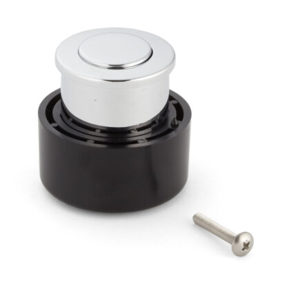 Poignée à bouton-poussoir de haute qualité en alliage de zinc, surface: chromée, 18,8 mm (0,8 ») PK03CR. Serrette solide et élégante de haute qualité en ZDC pour tiroir, meubles de camping-car, bateaux, avions privés et bien plus encore, par Sugatsun – Image 2
