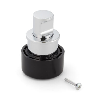 Poignée à bouton-poussoir de haute qualité en alliage de zinc, surface: chromée, PK04CR. Serrette solide et élégante de haute qualité en ZDC pour tiroir, meubles de camping-car, bateaux, avions privés et bien plus encore, par Sugatsune / LAMP® (Japon)
