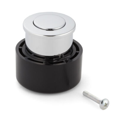 Poignée à bouton-poussoir de haute qualité en alliage de zinc, surface: chromée, PK04CR. Serrette solide et élégante de haute qualité en ZDC pour tiroir, meubles de camping-car, bateaux, avions privés et bien plus encore, par Sugatsune / LAMP® (Japon) – Image 2