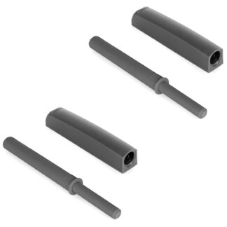 2 pièces Loquet à pression élégant avec boîtier de montage, surface : gris anthracite, design : non magnétique, 1900223. Ouvre-porte stable à ouverture par pression pour portes de meubles, portes d’armoires, volets et bien plus encore, par EMUCA