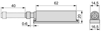 2 pièces loquet à pression élégant, surface : noir, 62 mm (2-7/16"), version : non magnétique, 2033817. Serrure à pression robuste pour portes de meubles, portes d’armoires, volets et bien plus encore, par EMUCA – Image 2